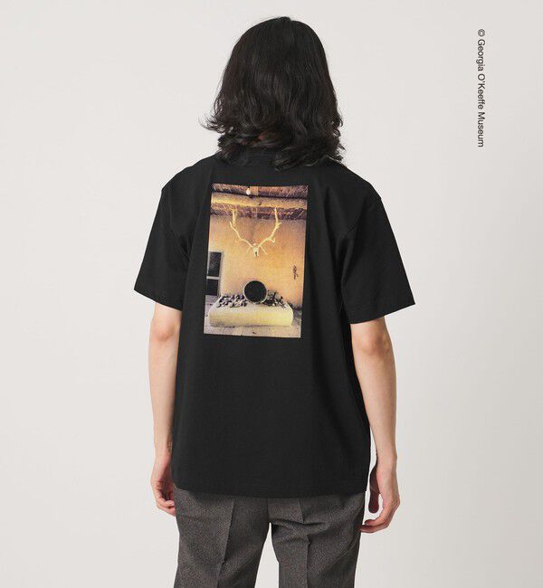 UNITED ARROWS「【別注】＜Georgia O&rsquo;Keeffe Museum＞ グラフィック Tシャツ」|Tシャツ・カットソー|BLACK