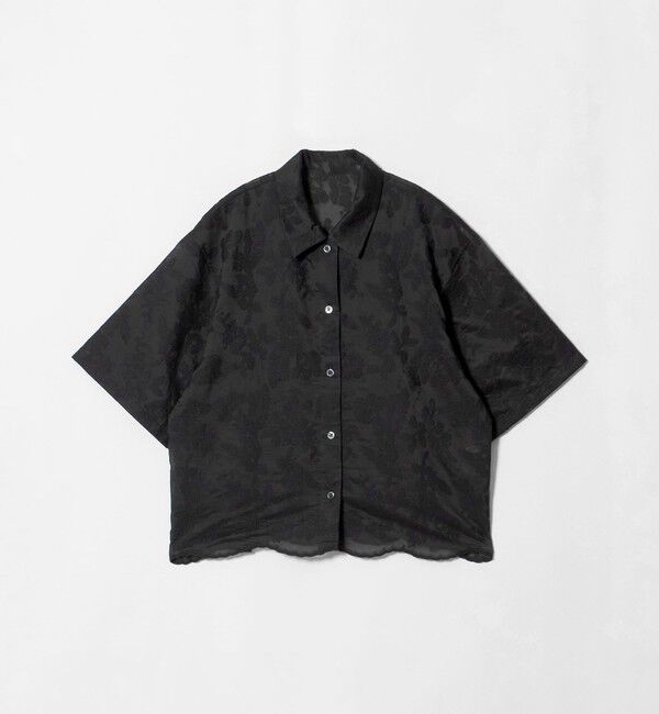 BEAUTY&YOUTH UNITED ARROWS「セルロースポリエステル クロスステッチ シャツ ウォッシャブル」|シャツ・ブラウス|BLACK