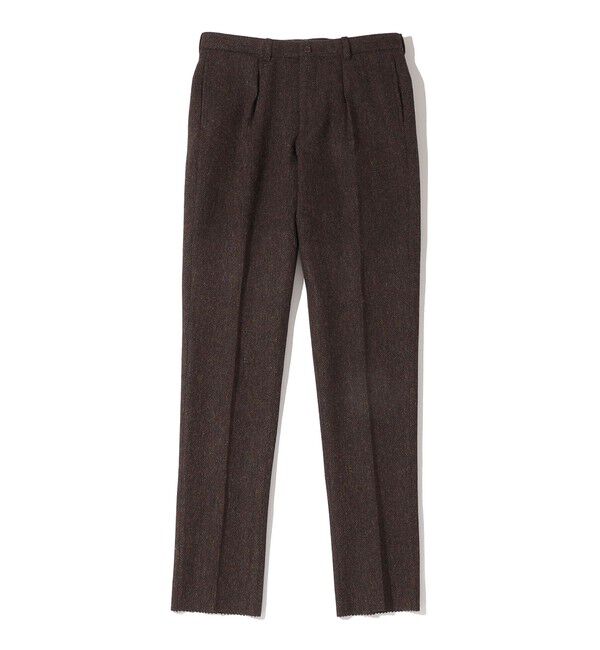 SHIPS「Southwick: HarrisTweed 1タック IVY トラウザーズ」|スラックス|ブラウン