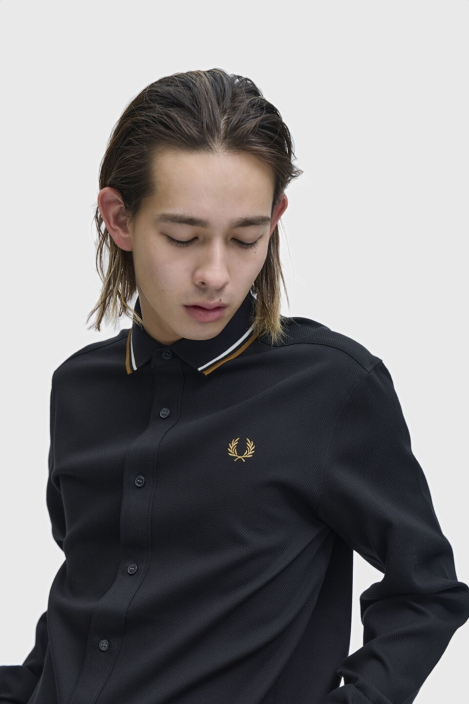 FRED PERRY 「Polo Collar Woven Pique Shirt／ポロカラーウーブンピケシャツ」|シャツ・ブラウス|