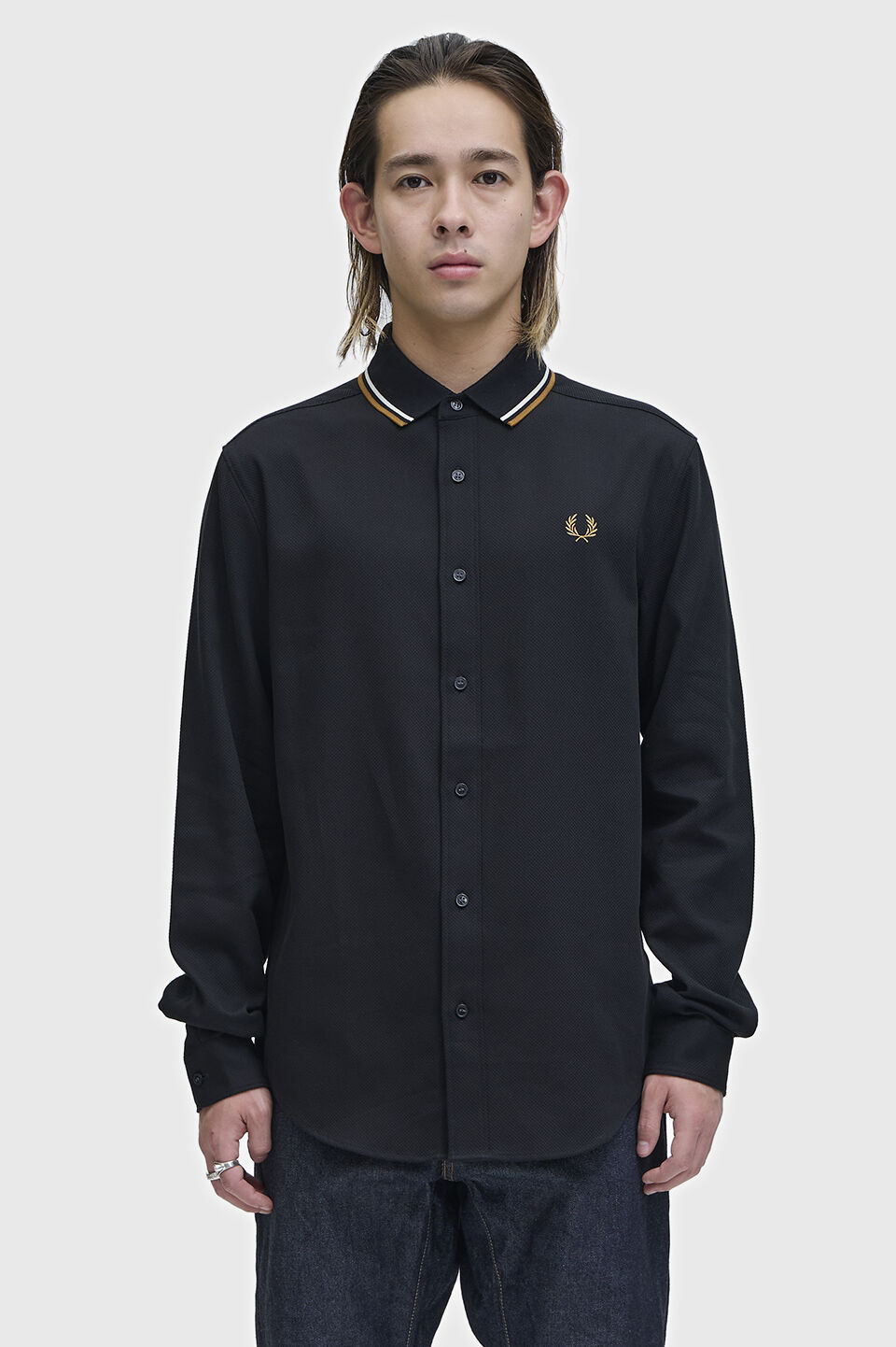 FRED PERRY 「Polo Collar Woven Pique Shirt／ポロカラーウーブンピケシャツ」|シャツ・ブラウス|