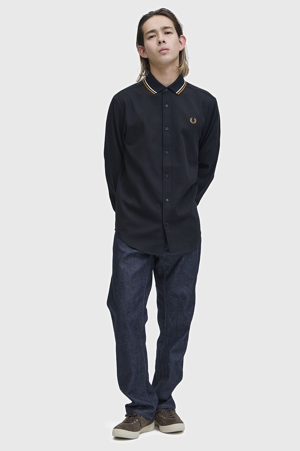 FRED PERRY 「Polo Collar Woven Pique Shirt／ポロカラーウーブンピケシャツ」|シャツ・ブラウス|