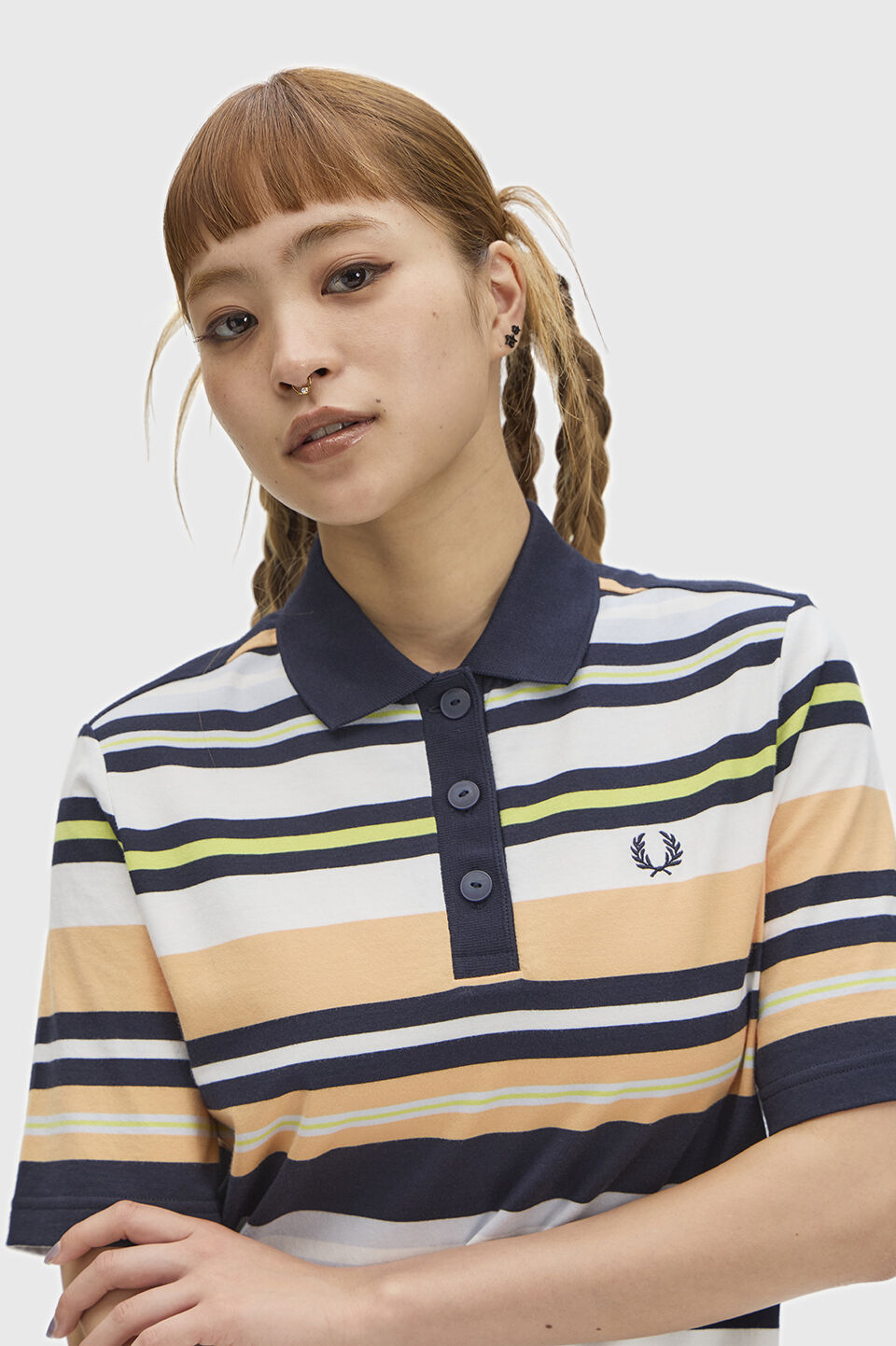 FRED PERRY 「Striped Polo Dress／ストライプポロワンピース」|ワンピース|