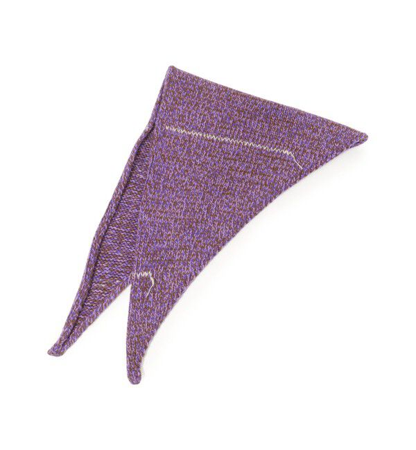 TOMORROWLAND GOODS「ASAUCE MELER カシミヤステッチ トライアングルストール」|ストール|74 パープル系