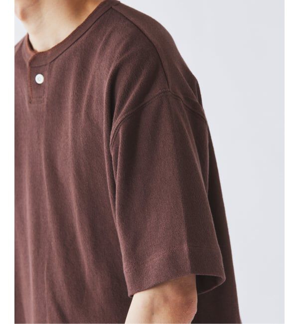 JOURNAL STANDARD relume「ブロック インレイ 1ボタン ヘンリーネック Tシャツ」|Tシャツ・カットソー|