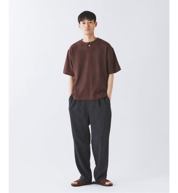JOURNAL STANDARD relume「ブロック インレイ 1ボタン ヘンリーネック Tシャツ」|Tシャツ・カットソー|