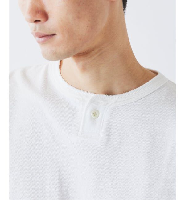 JOURNAL STANDARD relume「ブロック インレイ 1ボタン ヘンリーネック Tシャツ」|Tシャツ・カットソー|