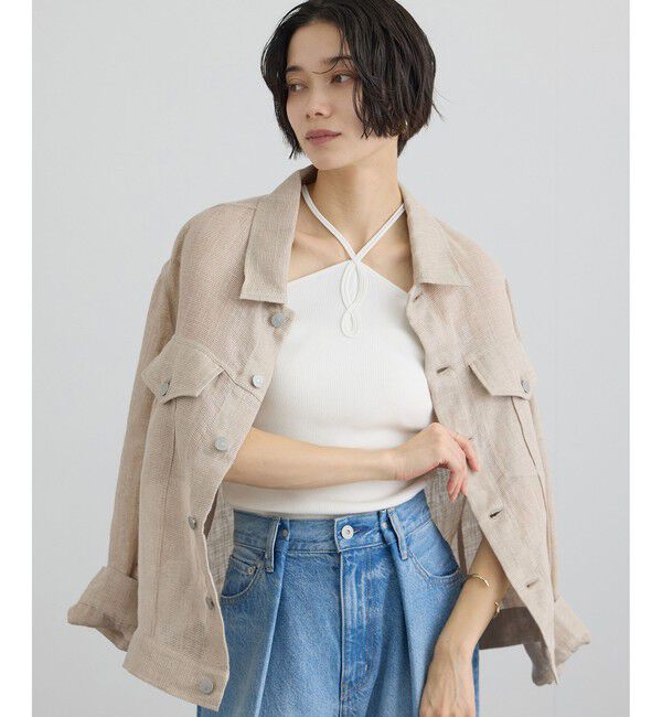 SALON adam et rope'「リネンカラミシアーGジャン / イージーケア」|その他|ベージュ(27)