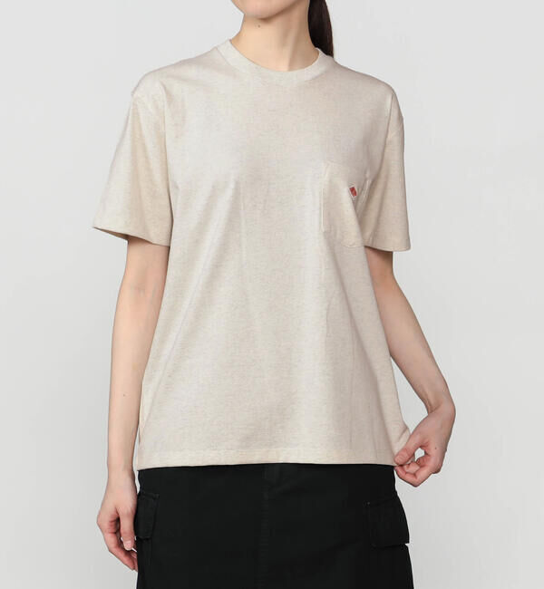 DANTON「DANTON | ポケット クルーネックTシャツ SOLID WOMEN」|Tシャツ・カットソー|ECRU系1
