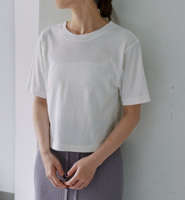  「スラブコットンチビTee」|Tシャツ・カットソー|オフホワイト