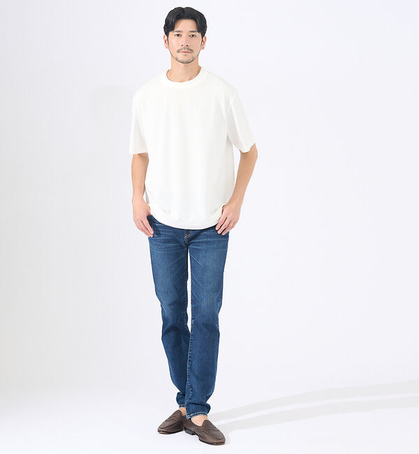 ABAHOUSE「【レイヤード】ストライプ ジャガード 半袖Tシャツ」|Tシャツ・カットソー|