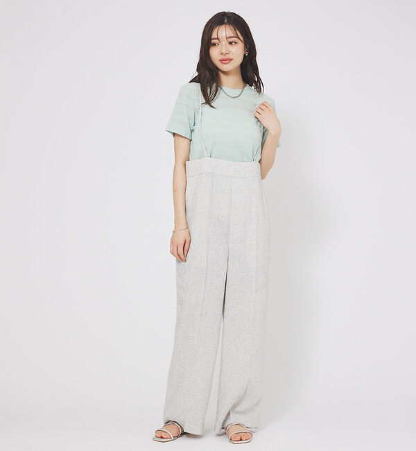 abahouse mavie「【セットアップ対応】ライトツイードサスペンダーパンツ」|その他|