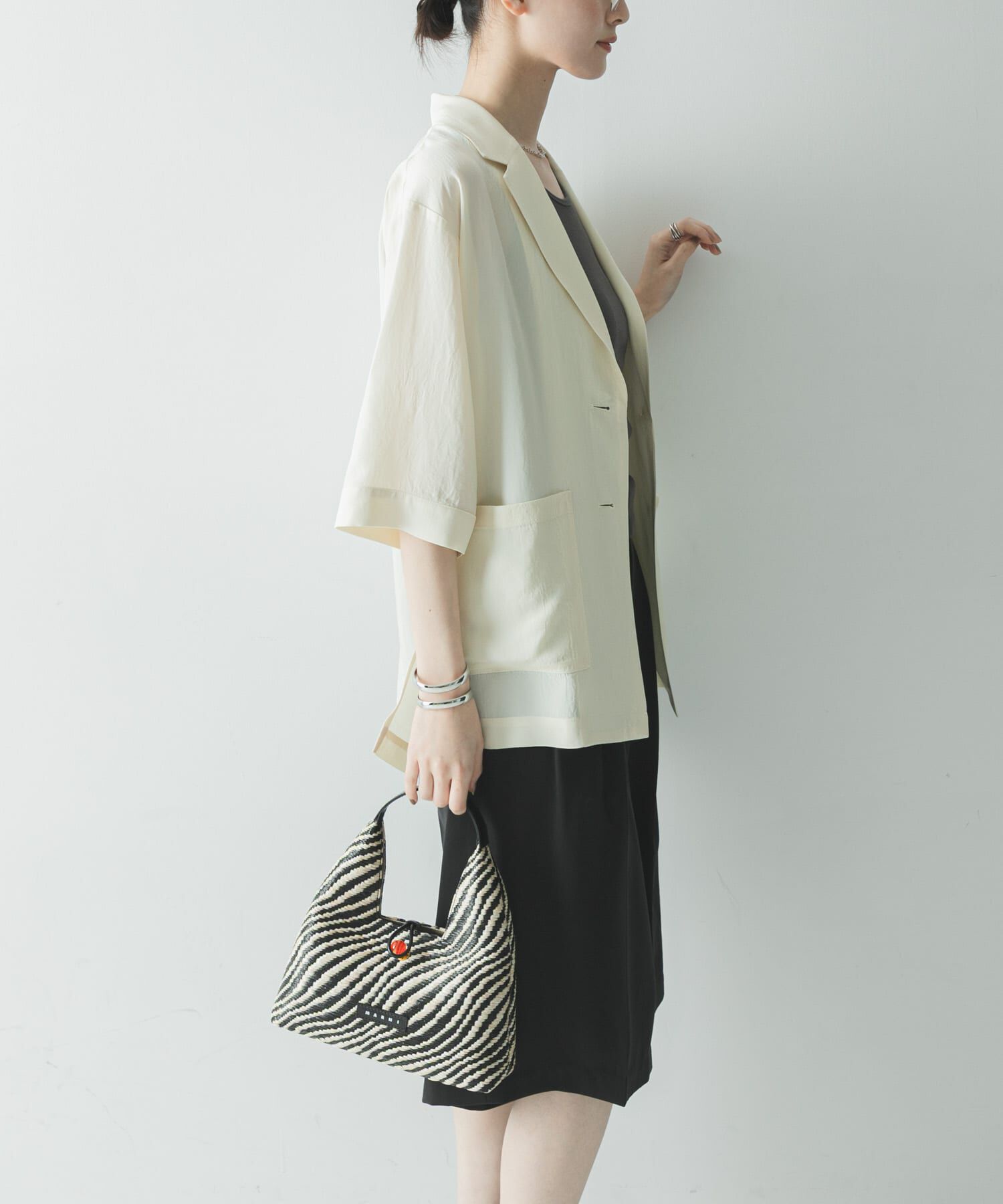URBAN RESEARCH「『接触冷感』NAIAアセテートハーフスリーブジャケット」|その他|
