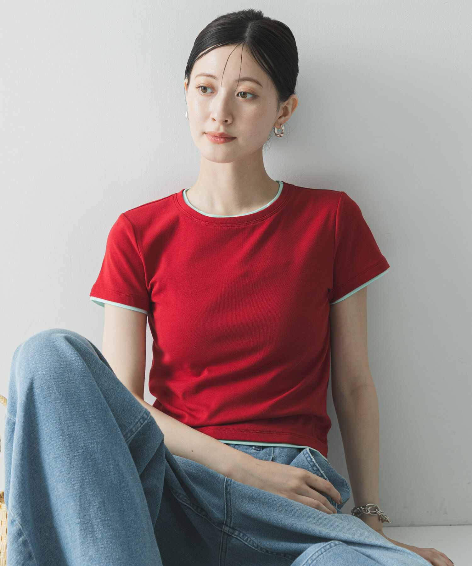 URBAN RESEARCH「レイヤードライクTシャツ」|Tシャツ・カットソー|レッド