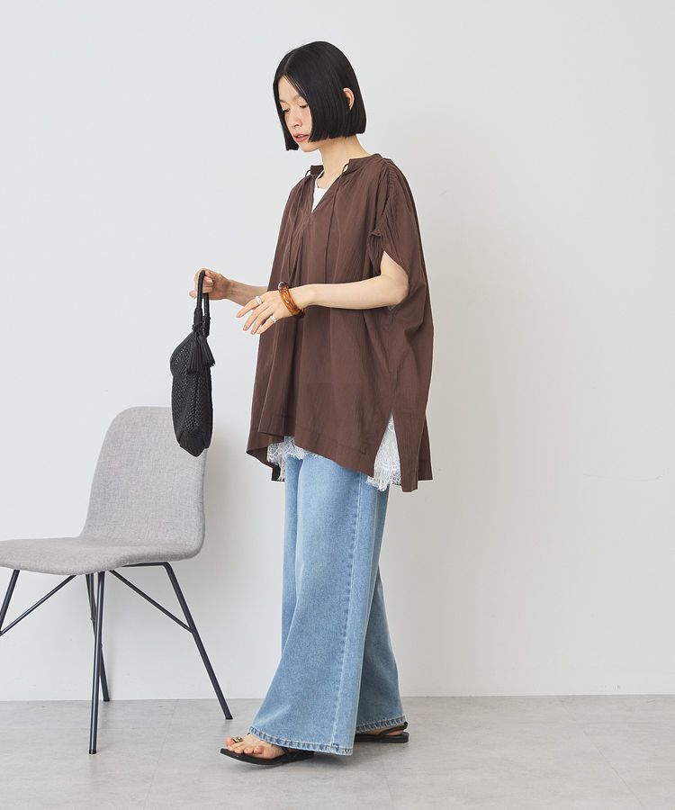 AMERICAN HOLIC「【接触冷感】裾レースノースリーブプルオーバー」|Tシャツ・カットソー|