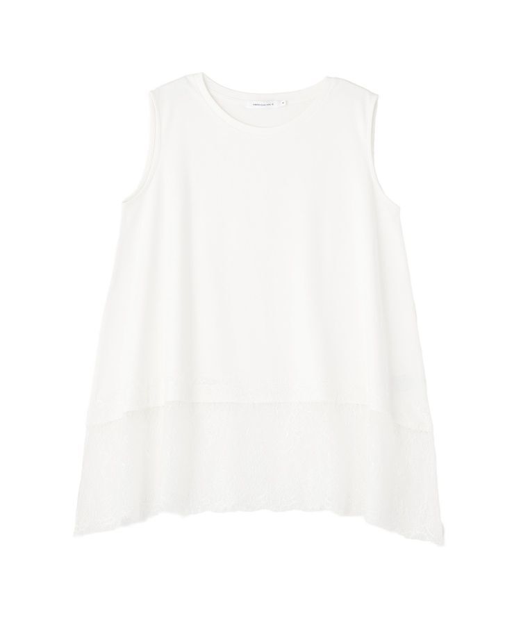 AMERICAN HOLIC「【接触冷感】裾レースノースリーブプルオーバー」|Tシャツ・カットソー|