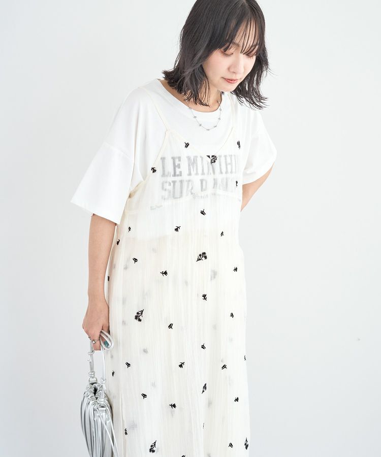 Green Parks「花柄刺繍キャミワンピース」|ワンピース|
