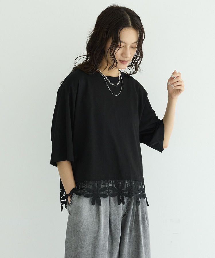 GARAGE OF GOOD CLOTHING「レース切り替えTシャツ」|Tシャツ・カットソー|