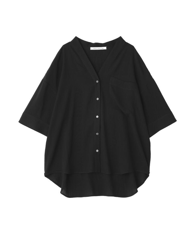 GARAGE OF GOOD CLOTHING「リネンライクレーヨンスキッパーシャツ」|シャツ・ブラウス|Black