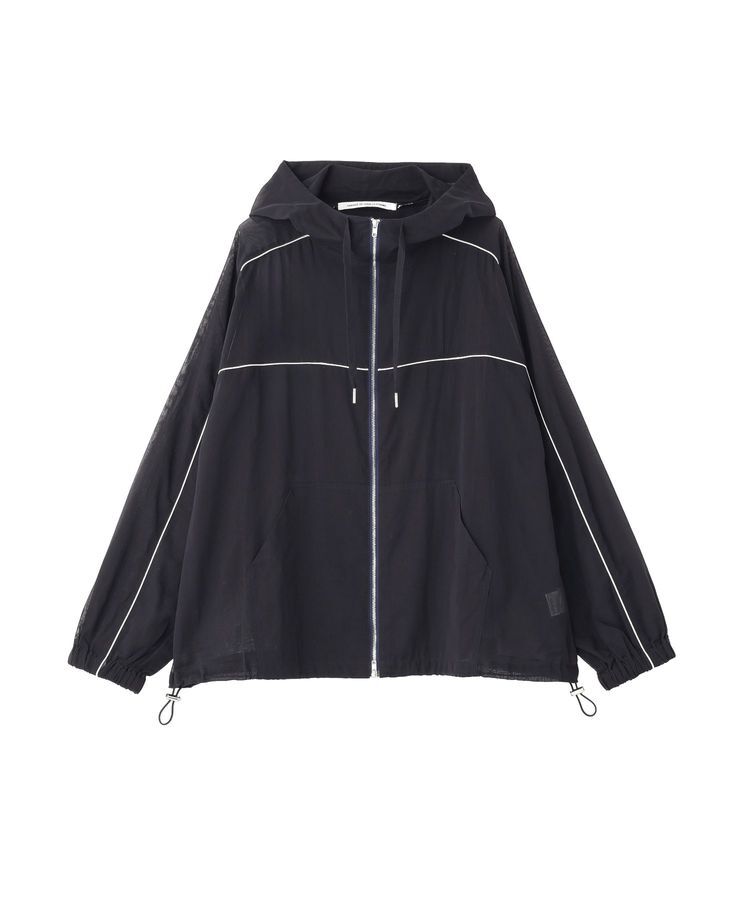 GARAGE OF GOOD CLOTHING「シースルーコットンパーカーブルゾン」|ブルゾン・スタジャン|Navy