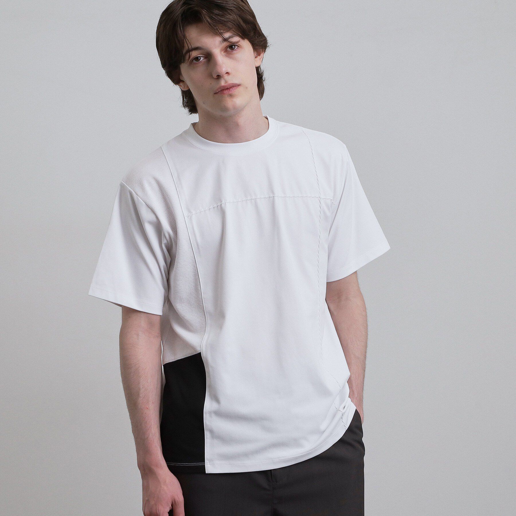 tk.TAKEO KIKUCHI「ダッシュライン切替Tシャツ」|Tシャツ・カットソー|