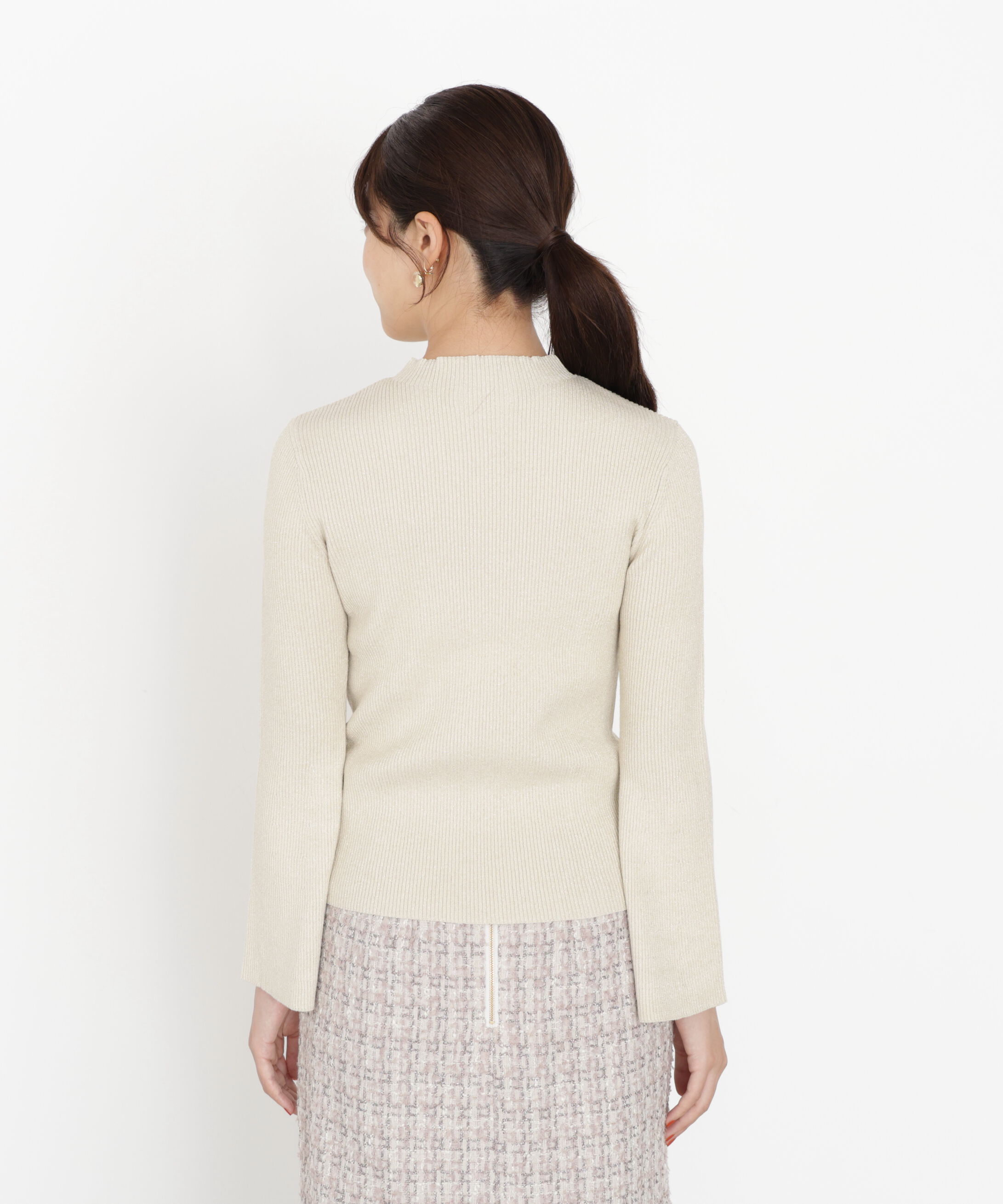PROPORTION BODY DRESSING「＜ハンドウォッシャブル＞スタンドネックリブニット 25AW」|ニット・セーター|