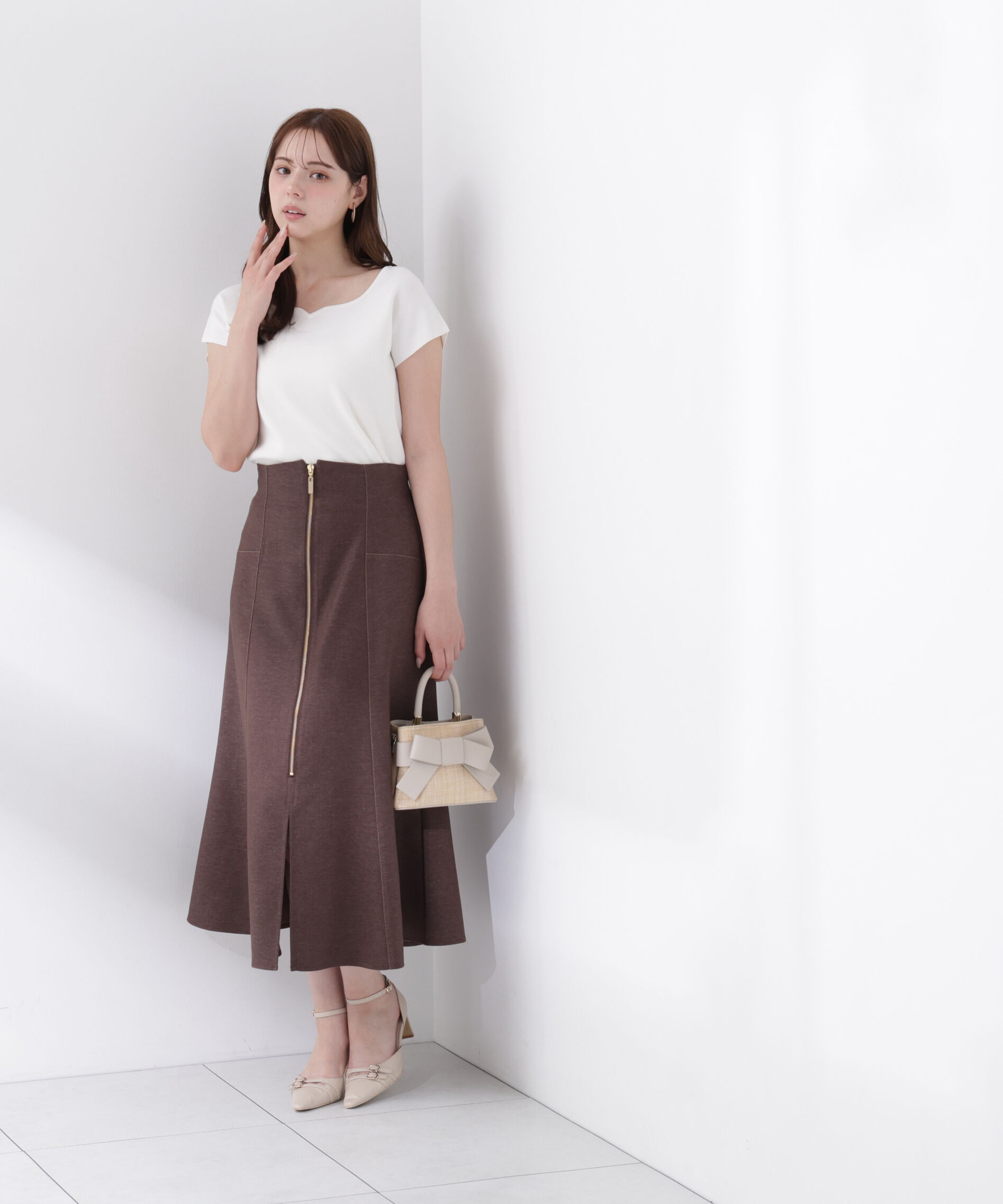 PROPORTION BODY DRESSING「＜中川紅葉さん着用＞フロントジップマーメードスカート」|スカート|