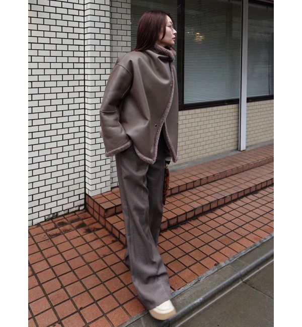 LAGUNAMOON「フェイクムートンスタンドカラーコート」|その他|