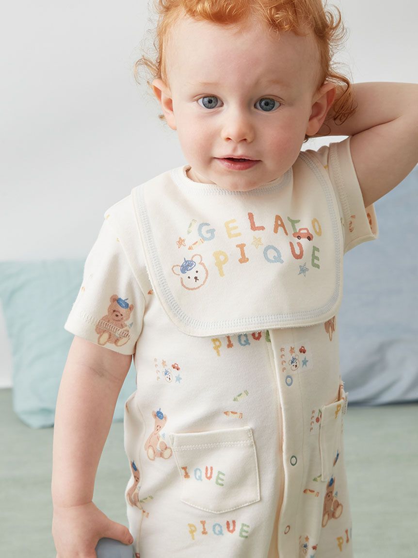 GELATO PIQUE KIDS & BABY「【BABY】ドローイングベア柄ロンパース」|ロンパース|