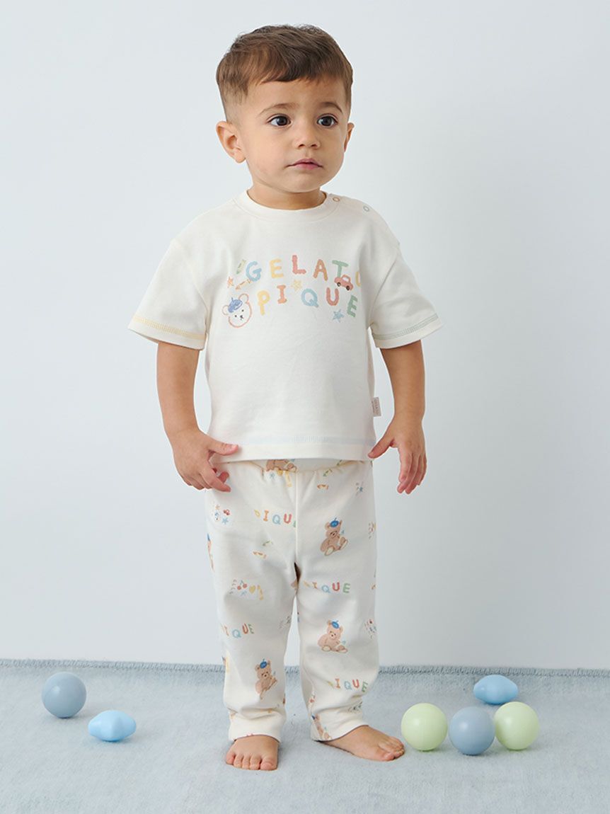 GELATO PIQUE KIDS & BABY「【BABY】ドローイングベアワンポイントTシャツ」|その他ベビーウェア|