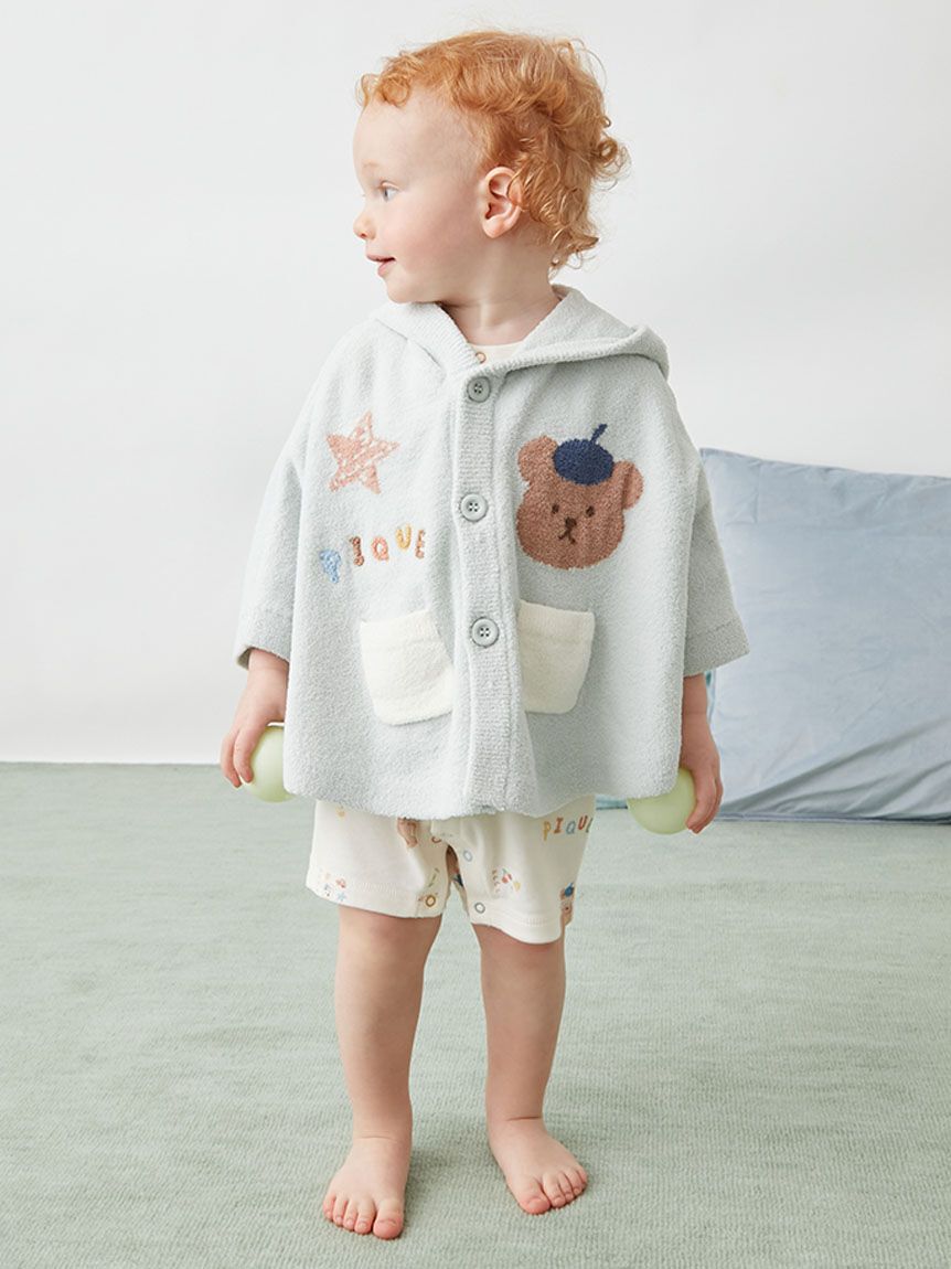 GELATO PIQUE KIDS & BABY「【BABY】エアリーモコドローイングベアポンチョ」|その他ベビーウェア|