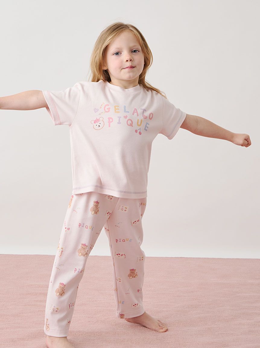 GELATO PIQUE KIDS & BABY「【KIDS】ドローイングベア柄ロングパンツ」|ルームウェア|