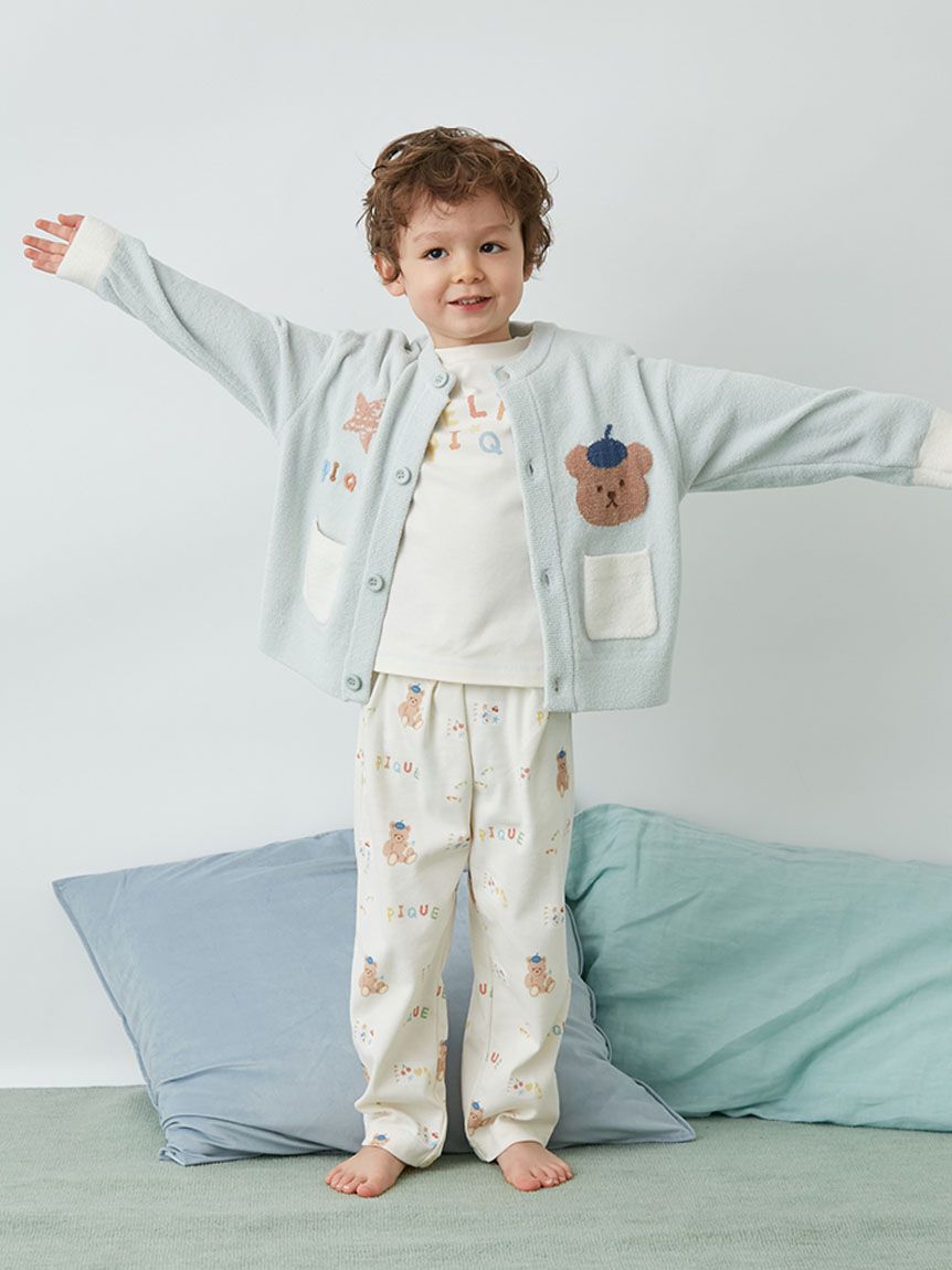 GELATO PIQUE KIDS & BABY「【KIDS】エアリーモコドローイングベアカーディガン」|カーディガン|