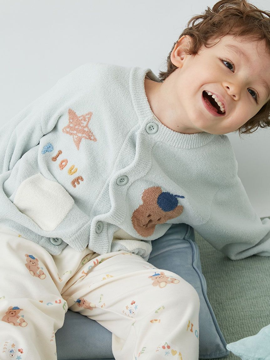 GELATO PIQUE KIDS & BABY「【KIDS】エアリーモコドローイングベアカーディガン」|カーディガン|