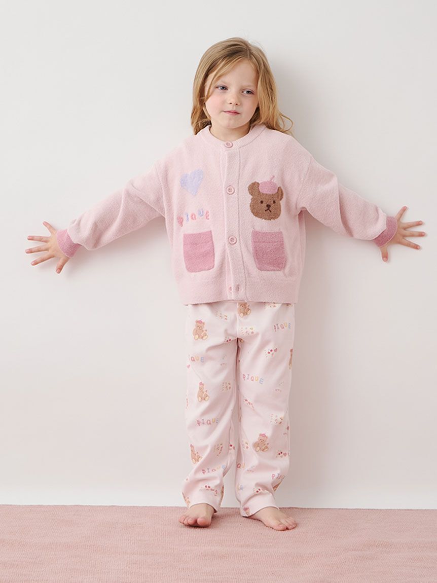 GELATO PIQUE KIDS & BABY「【KIDS】エアリーモコドローイングベアカーディガン」|カーディガン|