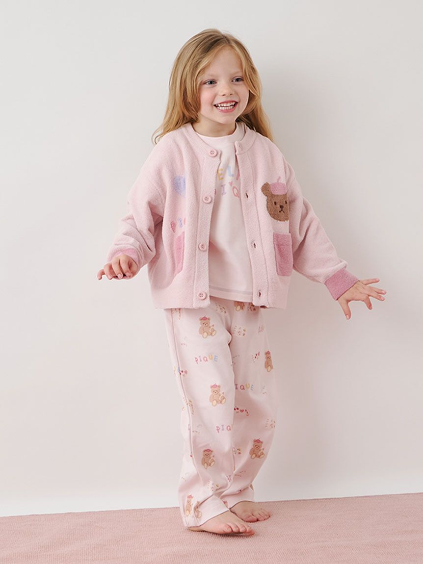 GELATO PIQUE KIDS & BABY「【KIDS】エアリーモコドローイングベアカーディガン」|カーディガン|