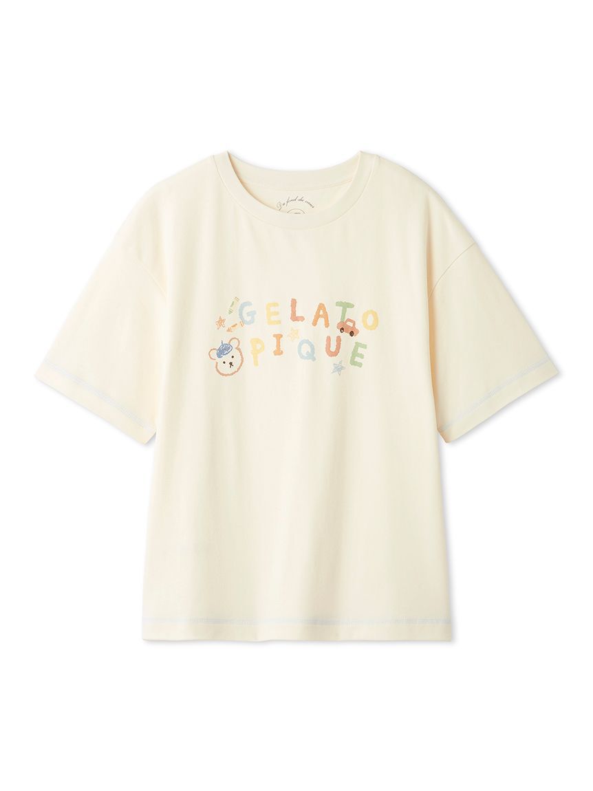 gelato pique「ドローイングベアワンポイントTシャツ」|ルームウェア|