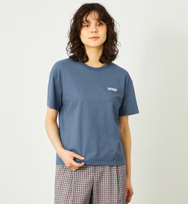 MACKINTOSH PHILOSOPHY「GREY LABEL リネンミックスロゴTシャツ」|Tシャツ・カットソー|ブルー
