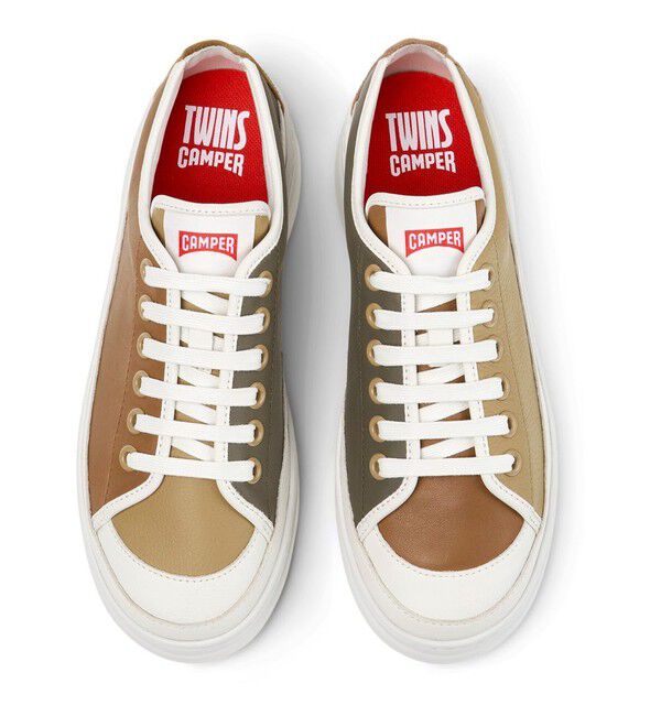 CAMPER「[カンペール] TWINS / レザースニーカー」|スニーカー|キャメル