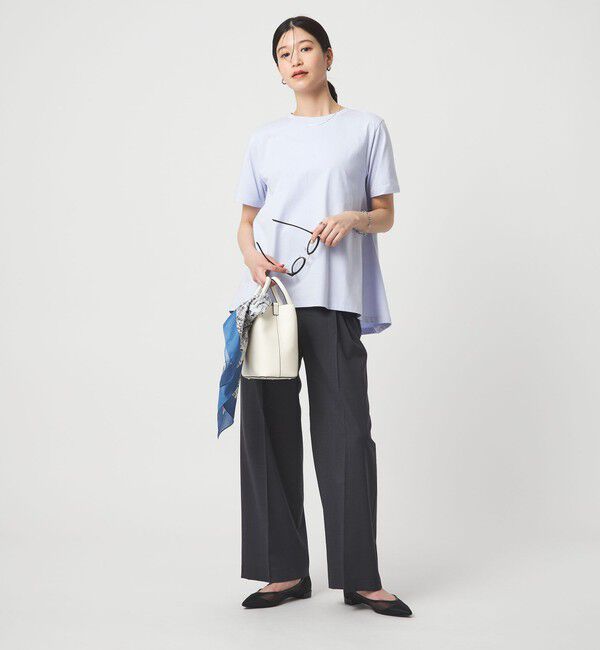 UNITED ARROWS green label relaxing「【WEB限定】＜at ease＞バック フレア カットソー  接触冷感 UVカット 遮熱」|Tシャツ・カットソー|