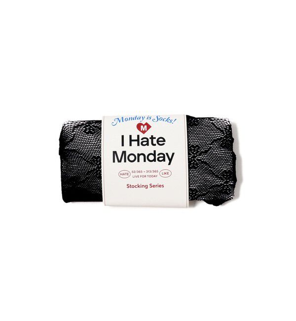 Ray BEAMS 「 I Hate Monday / Ribbone Lace ストッキング」|ソックス|BLACK