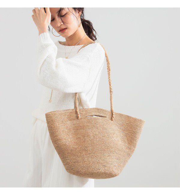 Demi-Luxe BEAMS 「MIORA / ラフィア トートバッグ」|トートバッグ|NATURAL