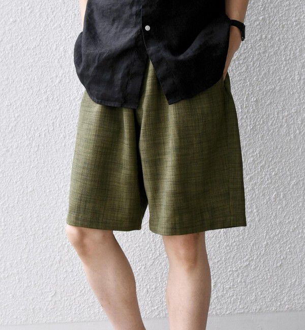 SHIPS any「SHIPS any:〈UVカット〉FUTURE LINEN CANVAS リネンライク イージー ショーツ◇」|その他|