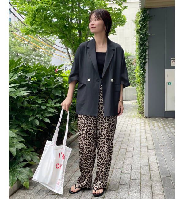 SLOBE IENA「《追加2》リネンレーヨンハーフスリーブジャケット」|その他|
