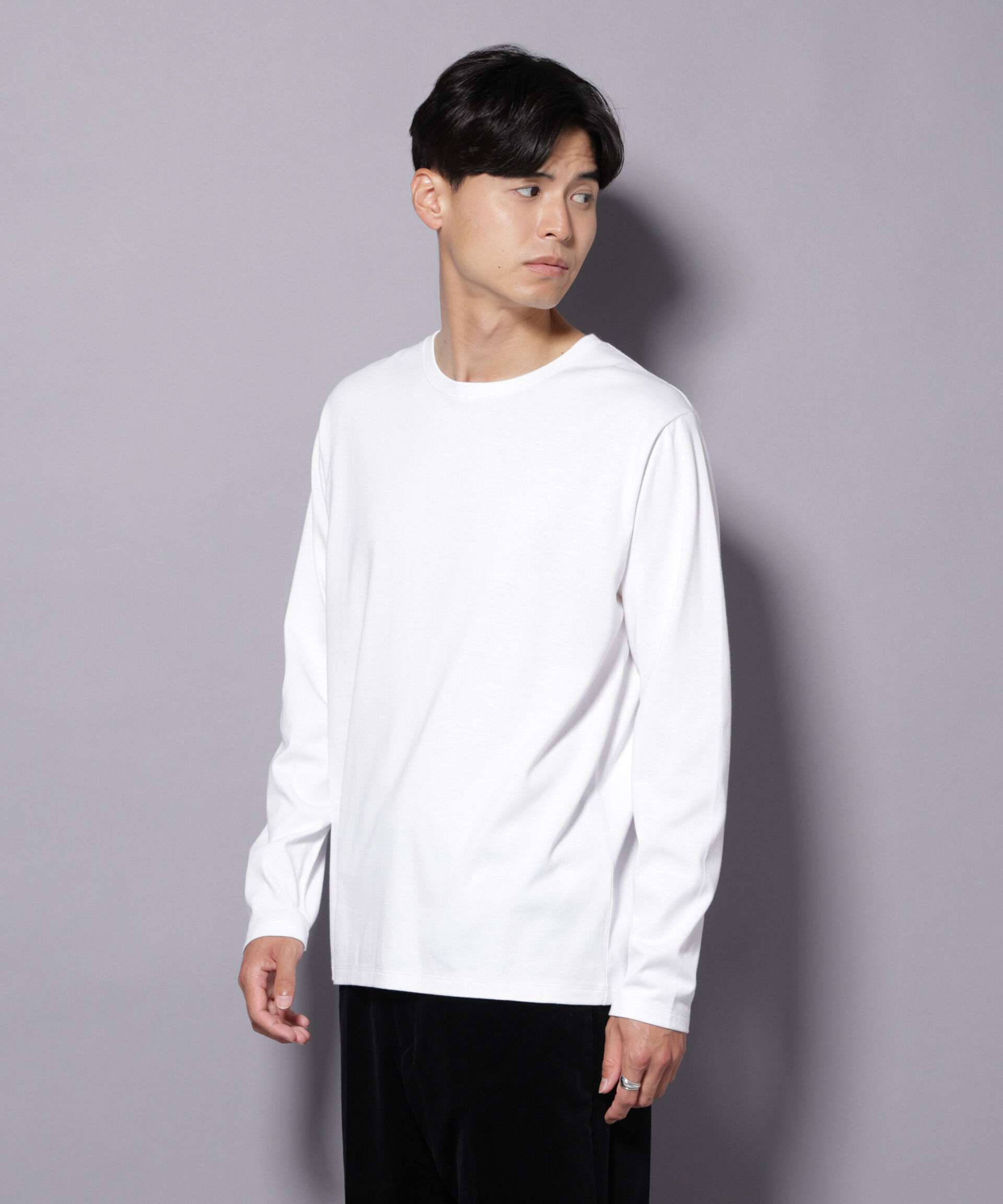 nano･universe「Anti Soaked(R)汗染み防止 クルーネックTシャツ 長袖」|Tシャツ・カットソー|