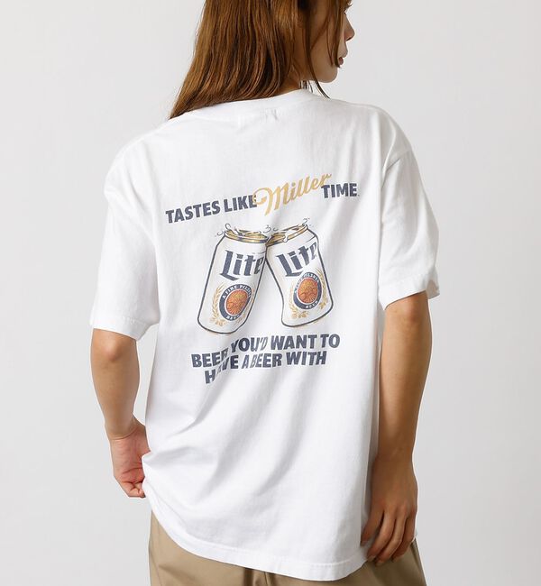 ABAHOUSE「【GOOD ROCK SPEED/グッドロックスピード】Miller Lite」|Tシャツ・カットソー|ホワイト系その他2