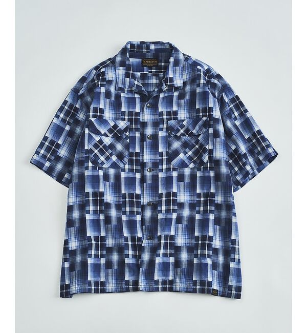 ABAHOUSE「【PENDLETON / ペンドルトン】オープンカラー チェック 半袖シャツ/」|シャツ・ブラウス|インディゴ
