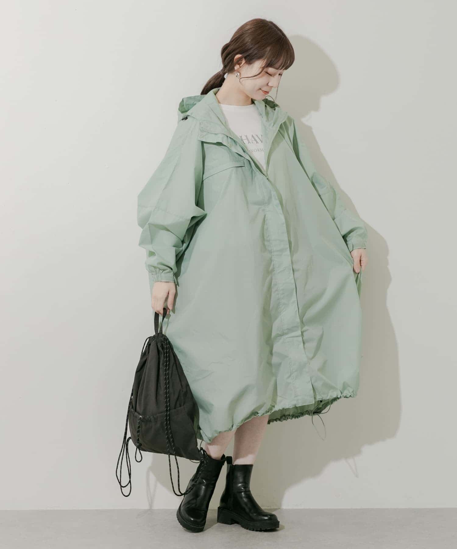 SMELLY「『WEB限定』because　Mods Poncho」|ポンチョ・ケープ|ミント