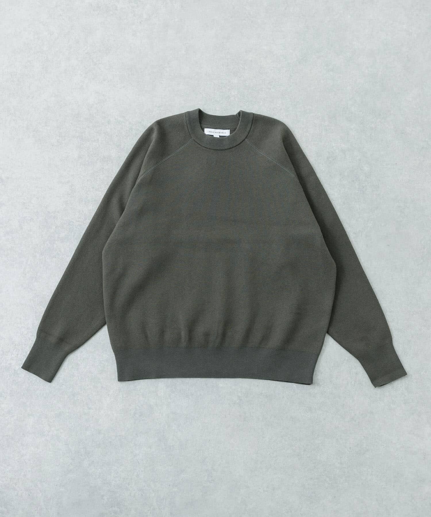 URBAN RESEARCH「綿カシミヤスウェットニット」|ニット・セーター|カーキ