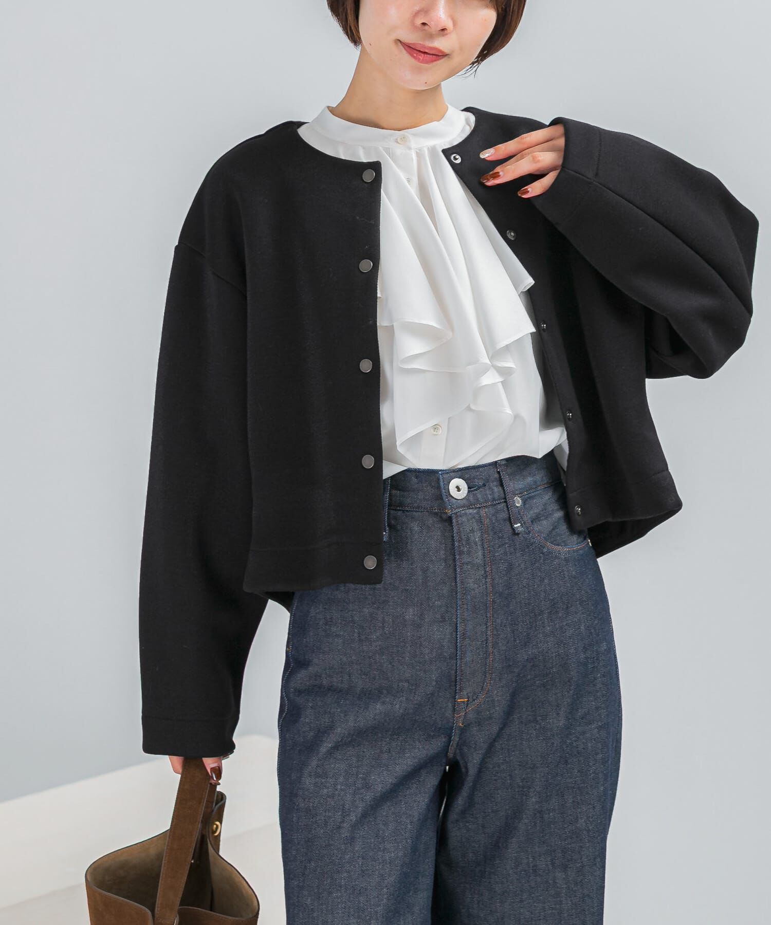 URBAN RESEARCH ROSSO「ブライトダンボール釦デザインプルオーバー」|その他|ブラック